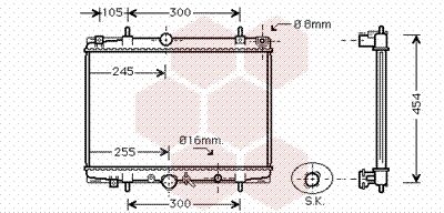 VAN WEZEL Radiaator,mootorijahutus 40002200